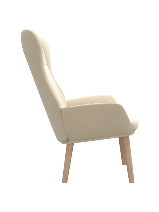 Relaxační židle krémová textil
