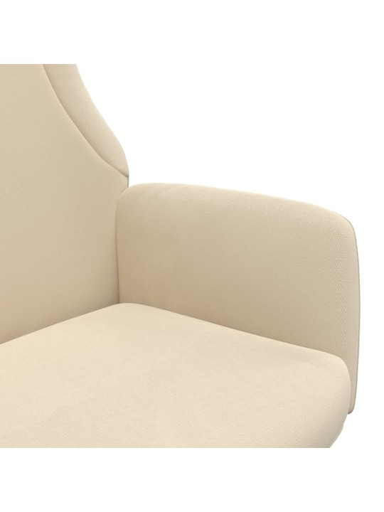 Relaxační židle krémová textil