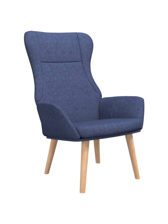 Relaxační křeslo modré textil