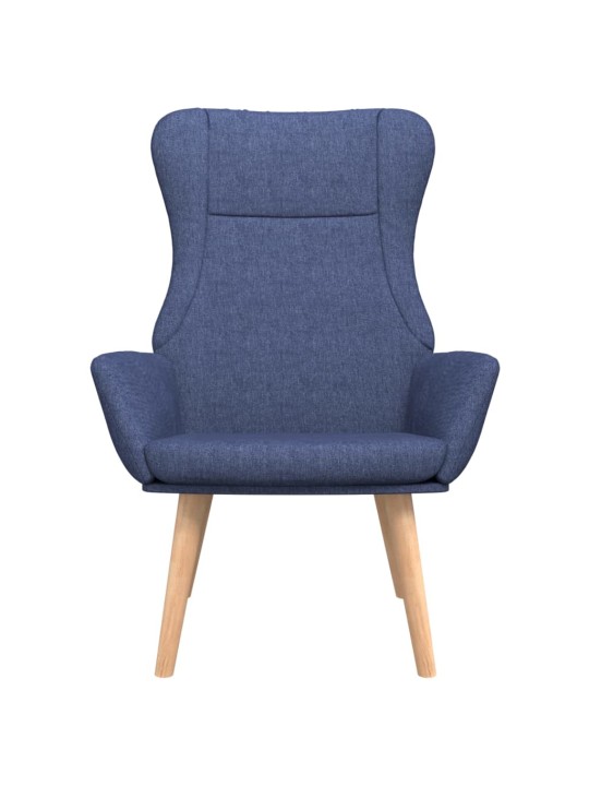 Relaxační křeslo modré textil