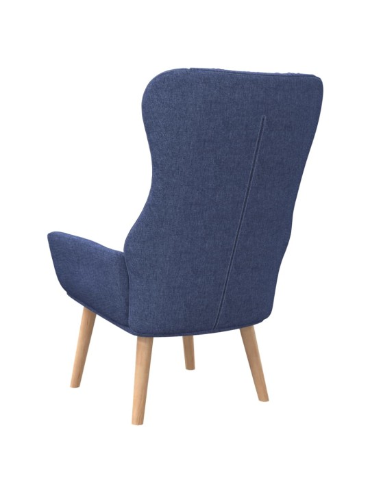 Relaxační křeslo modré textil