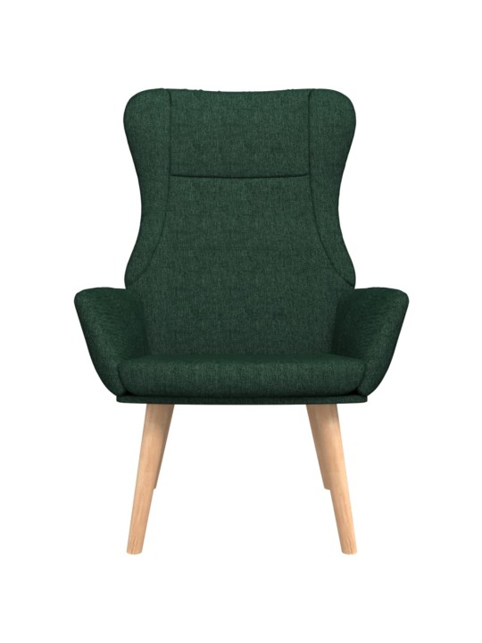 Relaxační křeslo tmavě zelené textil