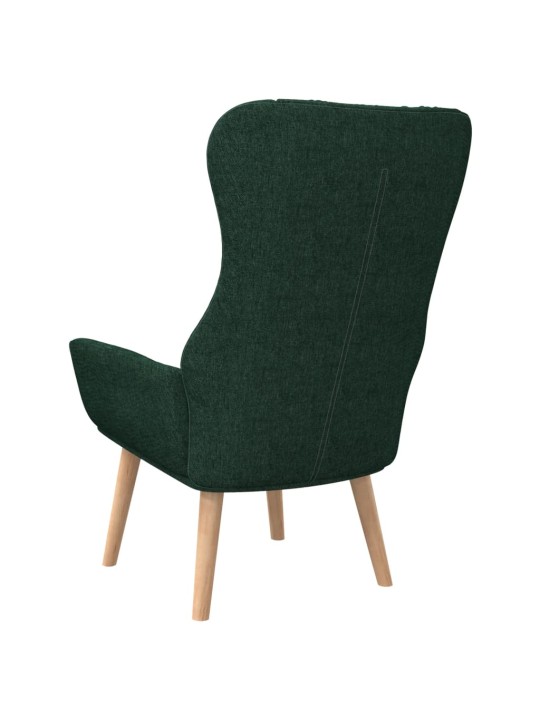 Relaxační křeslo tmavě zelené textil