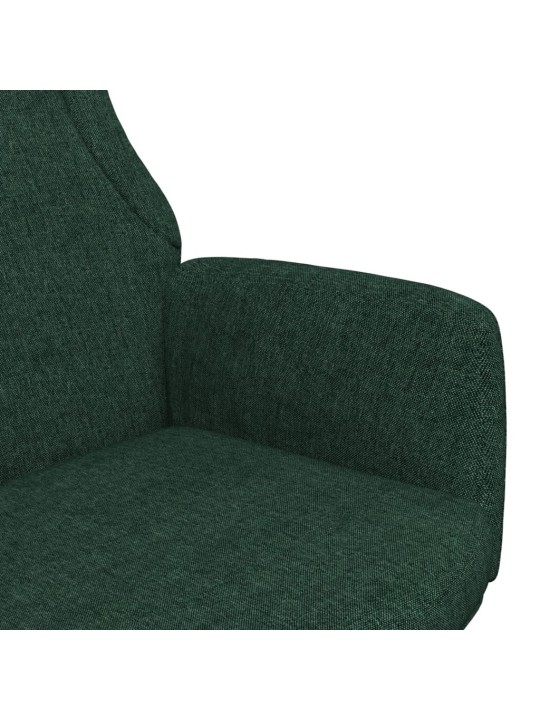 Relaxační křeslo tmavě zelené textil