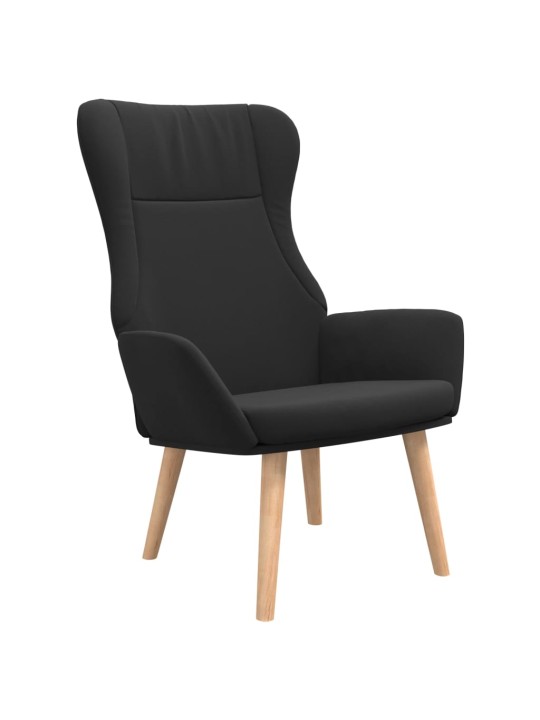 Relaxační židle černá textil