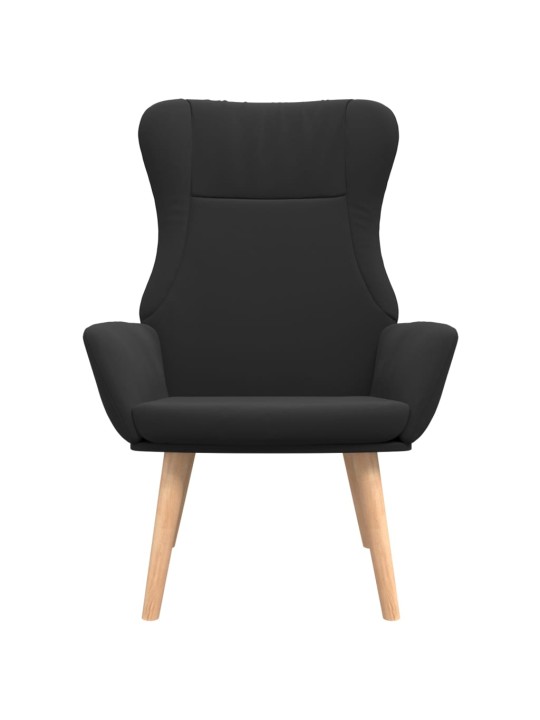 Relaxační židle černá textil