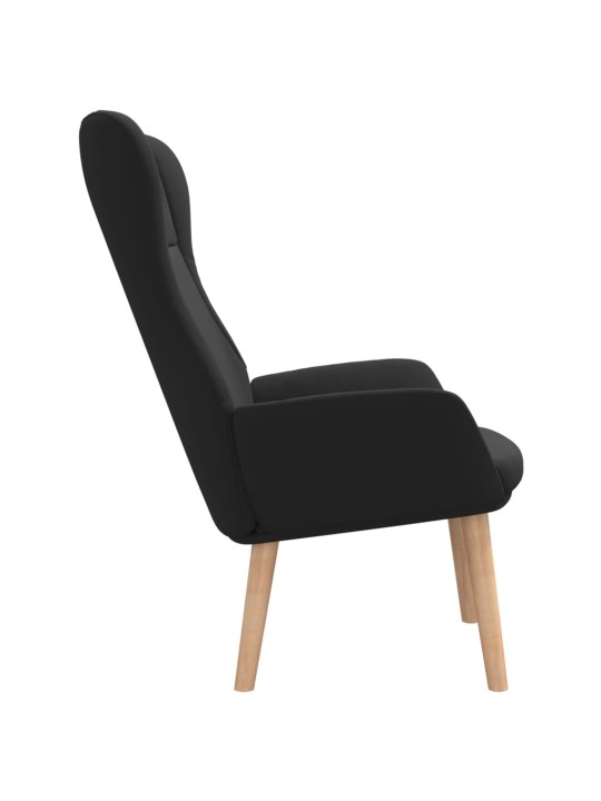 Relaxační židle černá textil