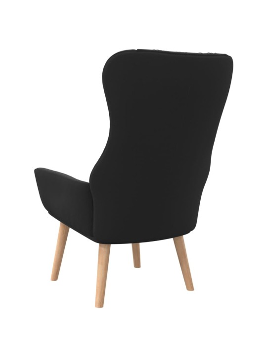Relaxační židle černá textil