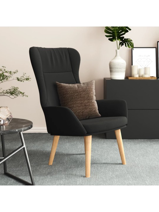 Relaxační židle černá textil