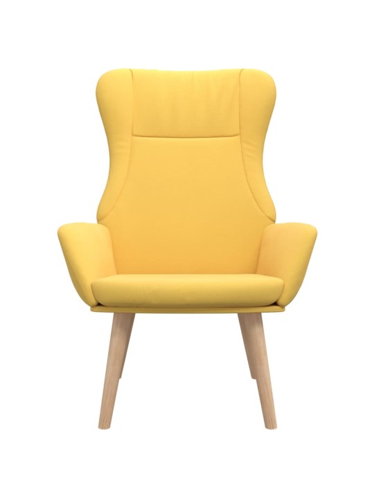Relaxační křeslo hořčicově žluté textil