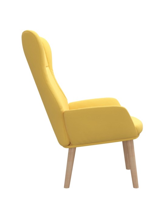 Relaxační křeslo hořčicově žluté textil