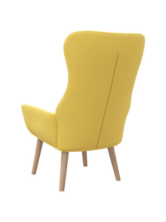 Relaxační křeslo hořčicově žluté textil