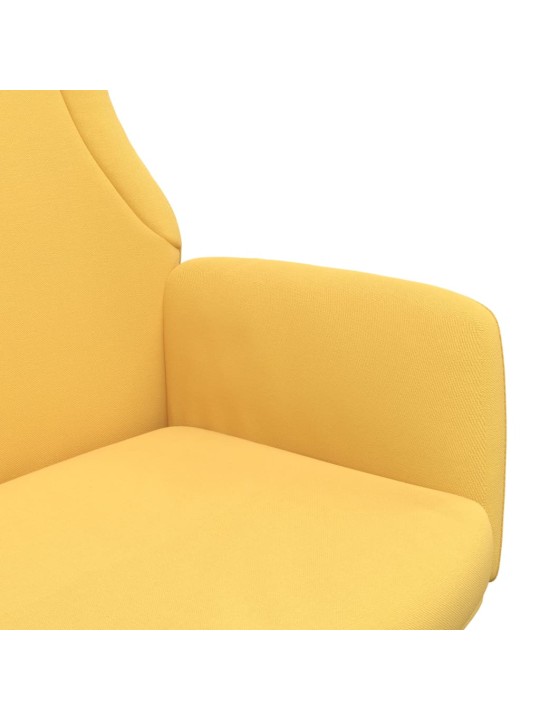 Relaxační křeslo hořčicově žluté textil