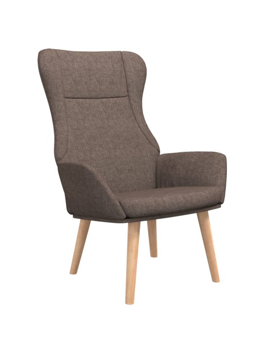 Relaxační židle taupe textil