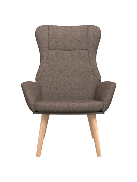 Relaxační židle taupe textil