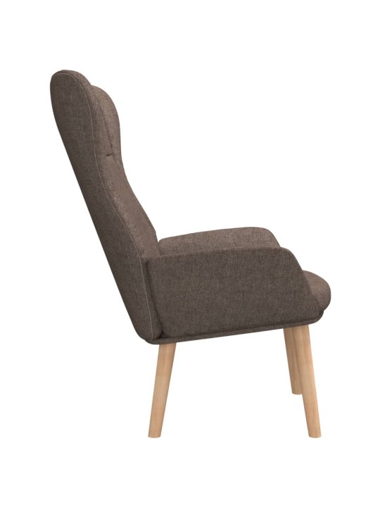 Relaxační židle taupe textil