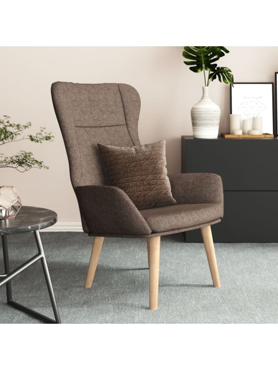 Relaxační židle taupe textil