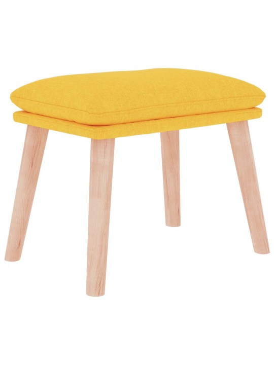 Podnožka hořčicově žlutá 45 x 29,5 x 35 cm textil
