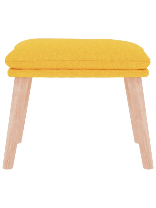 Podnožka hořčicově žlutá 45 x 29,5 x 35 cm textil