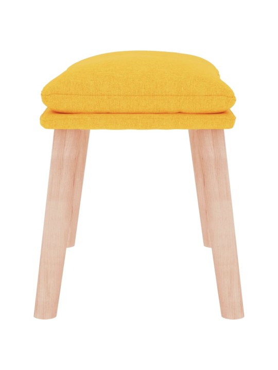 Podnožka hořčicově žlutá 45 x 29,5 x 35 cm textil