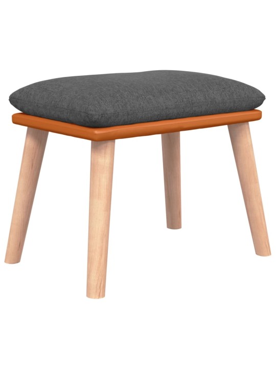 Podnožka tmavě šedá 45x29,5x35 cm textil a umělá kůže