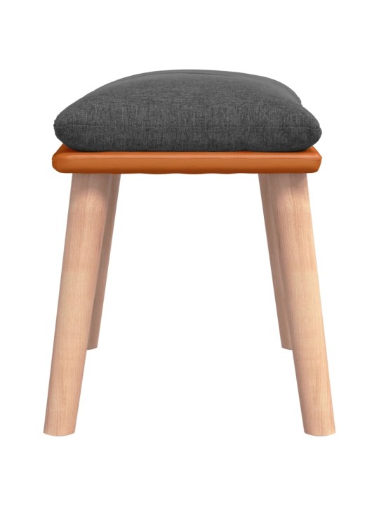 Podnožka tmavě šedá 45x29,5x35 cm textil a umělá kůže