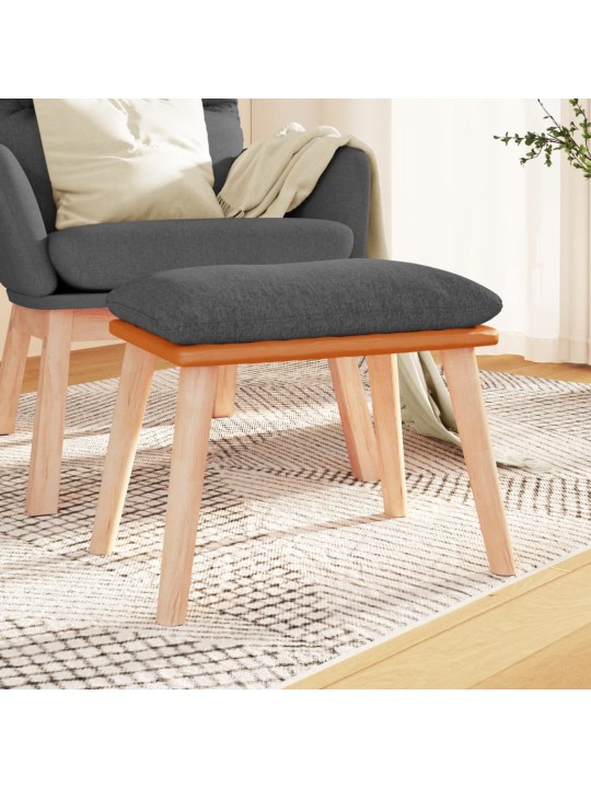 Podnožka tmavě šedá 45x29,5x35 cm textil a umělá kůže