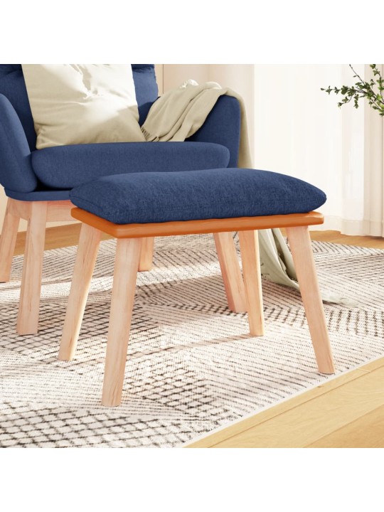 Podnožka modrá 45x29,5x35 cm textil a umělá kůže