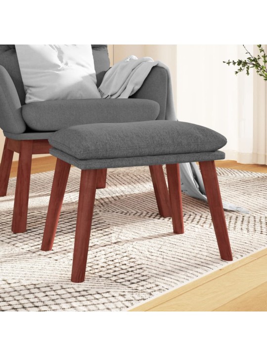 Podnožka světle šedá 45 x 29,5 x 35 cm textil