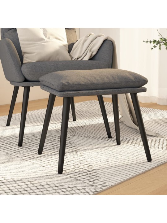 Podnožka světle šedá 45x29,5x35 cm textil