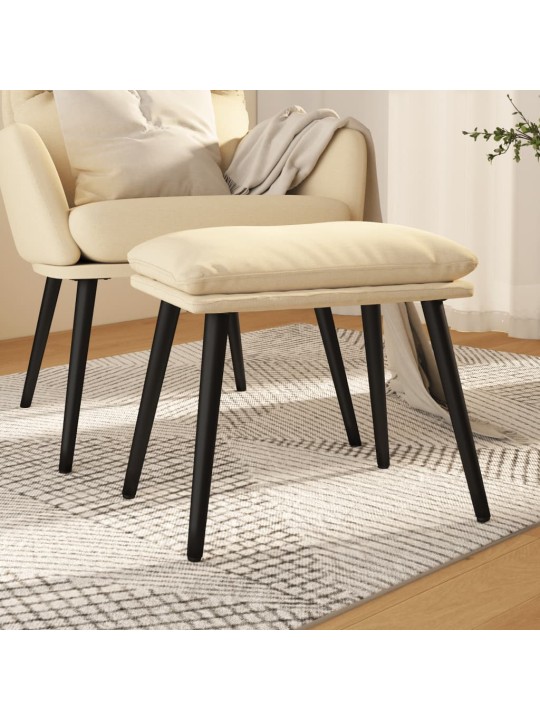 Podnožka krémová 45x29,5x35 cm textil