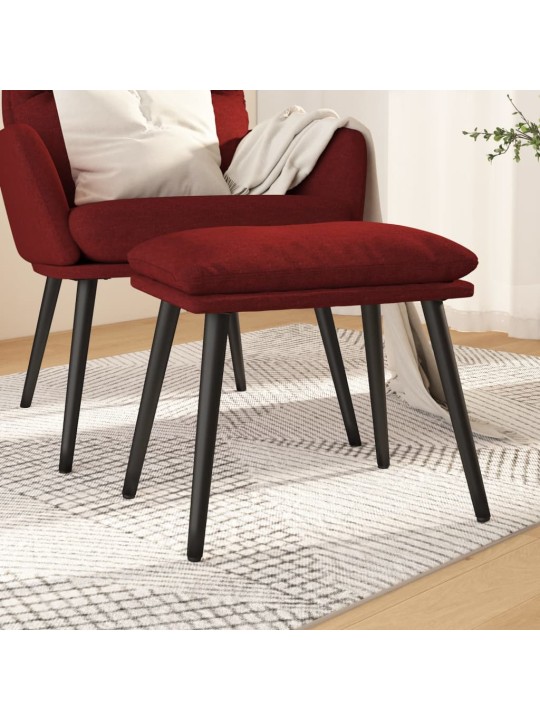 Podnožka vínová 45 x 29,5 x 35 cm textil