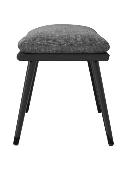 Podnožka světle šedá 45x29,5x35 cm textil a umělá kůže