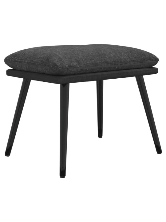 Podnožka tmavě šedá 45x29,5x35 cm textil a umělá kůže