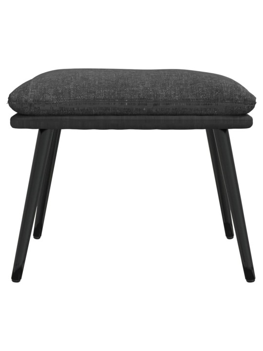 Podnožka tmavě šedá 45x29,5x35 cm textil a umělá kůže