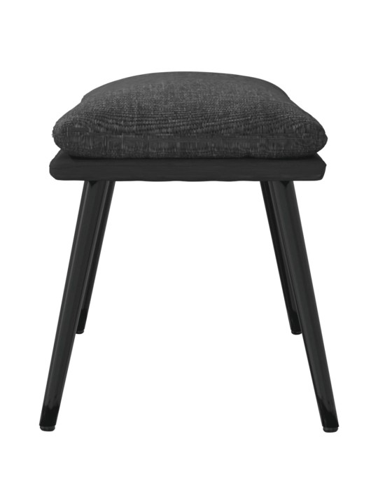 Podnožka tmavě šedá 45x29,5x35 cm textil a umělá kůže
