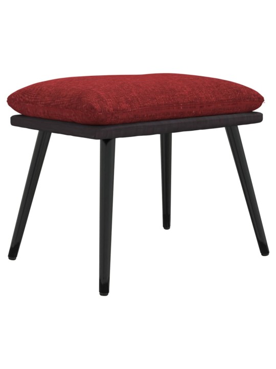 Podnožka vínová 45x29,5x35 cm textil a umělá kůže