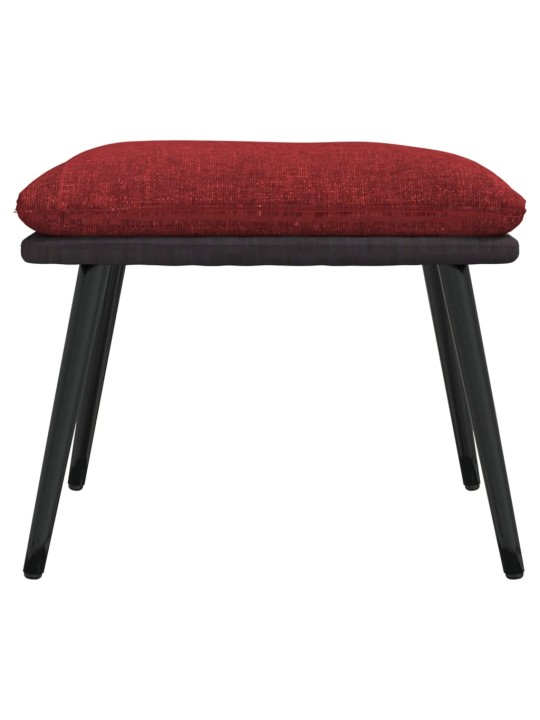 Podnožka vínová 45x29,5x35 cm textil a umělá kůže