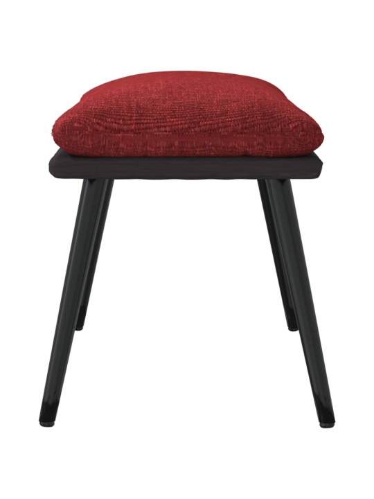 Podnožka vínová 45x29,5x35 cm textil a umělá kůže