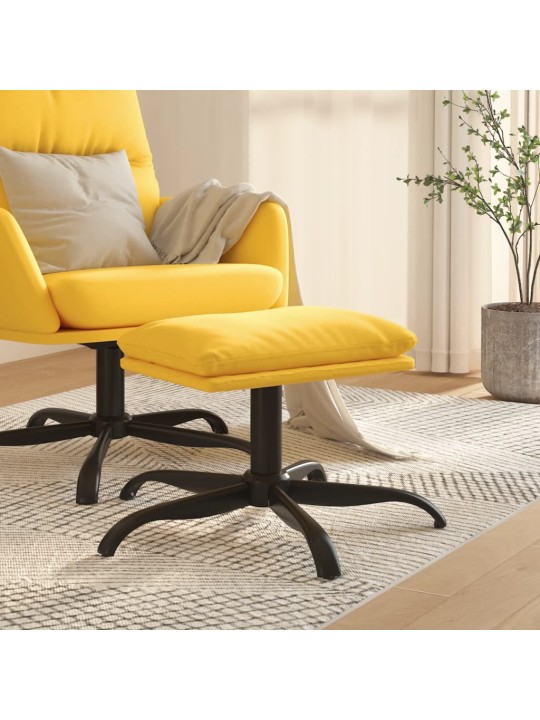 Podnožka hořčicově žlutá 60x60x36 cm textil
