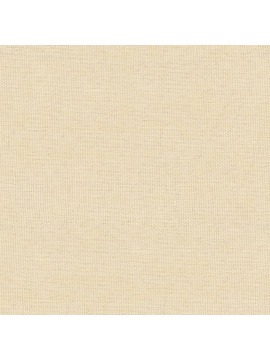 Podnožka krémová 60x60x36 cm textil a umělá kůže