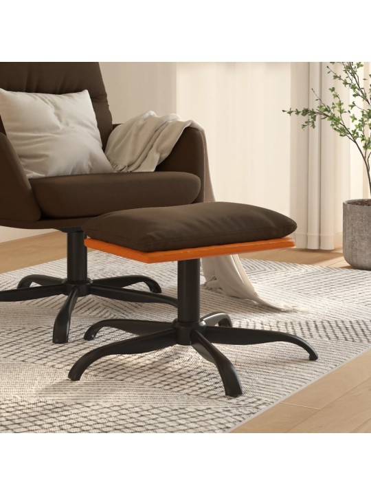 Podnožka hnědá 60x60x36 cm textil a umělá kůže