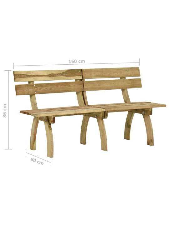 Zahradní lavice 160 cm impregnované borové dřevo