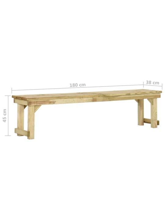 Zahradní lavice 180 cm impregnované borové dřevo