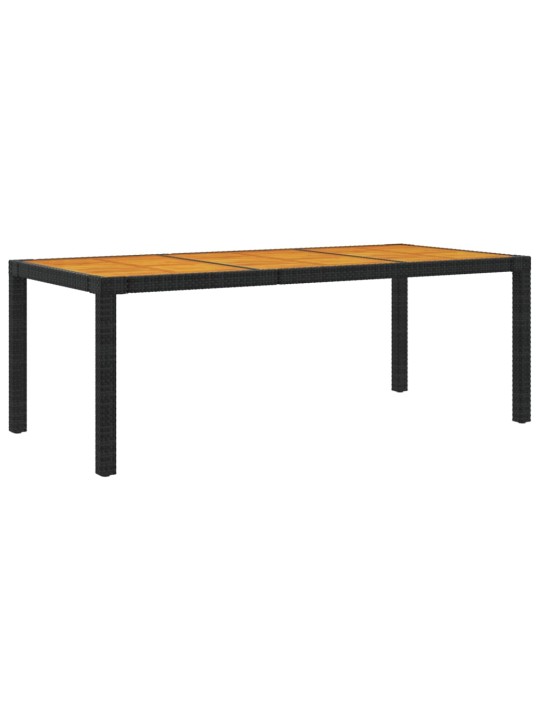 9dílný zahradní jídelní set s poduškami polyratan černý