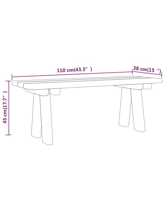 Zahradní lavice 110 cm impregnované masivní borové dřevo