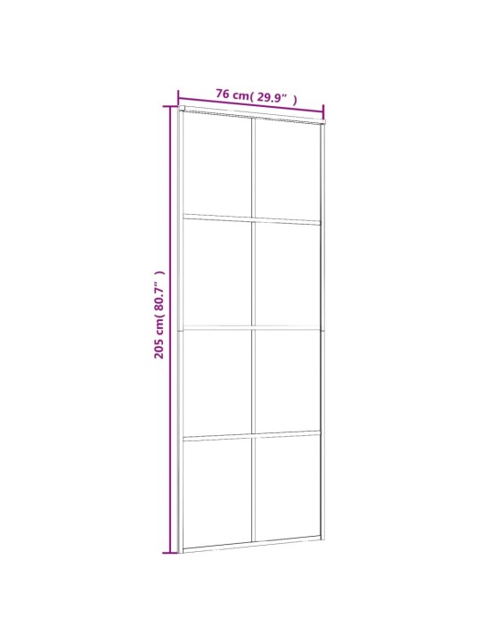 Posuvné dveře ESG sklo a hliník 76 x 205 cm bílé