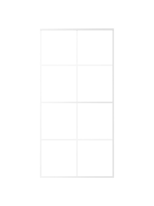 Posuvné dveře ESG sklo a hliník 102,5 x 205 cm bílé