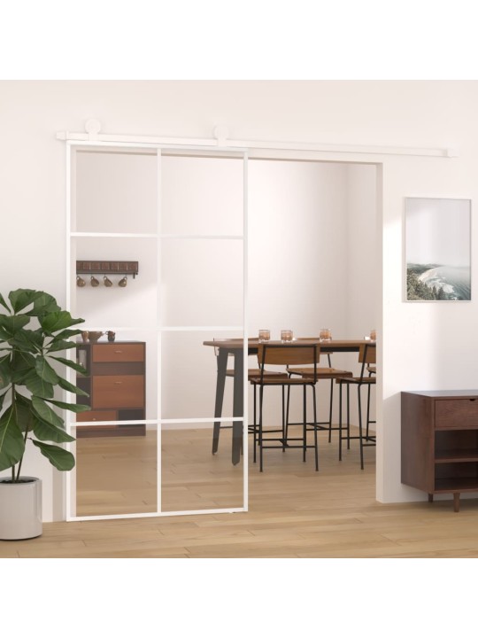 Posuvné dveře ESG sklo a hliník 102,5 x 205 cm bílé
