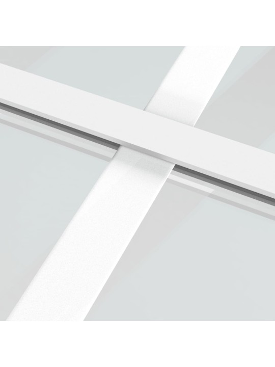 Posuvné dveře mléčné ESG sklo a hliník 102,5 x 205 cm bílé